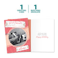 Load image into Gallery viewer, The cover and inside of Tree-Free’s Good Friends card, along with the following text: “1 greeting card, 1 matching envelope”