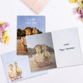 Load image into Gallery viewer, The inside of Tree-Free’s Lost Without You card, with the cover and envelope in the background.