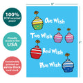Load image into Gallery viewer, The cover of Tree-Free’s One Wish card with lines demonstrating its 5x7 dimensions, along with the following text: “100% PCW recycled paper, proudly made in the USA, sustainably printed on extra-thick card stock”