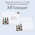 Load image into Gallery viewer, The envelope for Tree-Free’s Craftiest Dad card, along with the following text: “Every Tree-Free 5x7 card comes with a matching ARTvelope!”