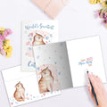 Load image into Gallery viewer, The inside of Tree-Free’s Cat Mom card, with the cover and envelope in the background.