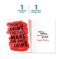 Load image into Gallery viewer, The cover and inside of Tree-Free’s Make the Days Count card, along with the following text: “1 greeting card, 1 matching envelope”