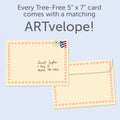 Load image into Gallery viewer, The envelope for Tree-Free’s Easter Wishes card, along with the following text: “Every Tree-Free 5x7 card comes with a matching ARTvelope!”