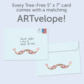 Load image into Gallery viewer, The envelope for Tree-Free’s Rad Dad card, along with the following text: “Every Tree-Free 5x7 card comes with a matching ARTvelope!”