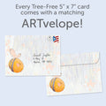 Load image into Gallery viewer, The envelope for Tree-Free’s Bee's Knees card, along with the following text: “Every Tree-Free 5x7 card comes with a matching ARTvelope!”