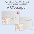 Load image into Gallery viewer, The envelope for Tree-Free’s Fountain Of Gladness All Occasion Card card, along with the following text: “Every Tree-Free 5x7 card comes with a matching ARTvelope!”