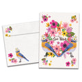 Load image into Gallery viewer, The cover of Tree-Free's Love Birds Wedding Card card, along with its matching envelope.