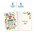 Load image into Gallery viewer, The cover and inside of Tree-Free’s Winner Dreamer card, along with the following text: “1 greeting card, 1 matching envelope”