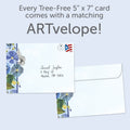 Load image into Gallery viewer, The envelope for Tree-Free’s Furry Friends Love Pet Sympathy Card card, along with the following text: “Every Tree-Free 5x7 card comes with a matching ARTvelope!”