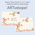 Load image into Gallery viewer, The envelope for Tree-Free’s A Mother's Hug card, along with the following text: “Every Tree-Free 5x7 card comes with a matching ARTvelope!”