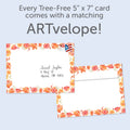 Load image into Gallery viewer, The envelope for Tree-Free’s Mother Friend card, along with the following text: “Every Tree-Free 5x7 card comes with a matching ARTvelope!”