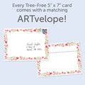 Load image into Gallery viewer, The envelope for Tree-Free’s Love You More card, along with the following text: “Every Tree-Free 5x7 card comes with a matching ARTvelope!”