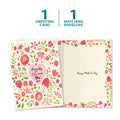 Load image into Gallery viewer, The cover and inside of Tree-Free’s Love You More card, along with the following text: “1 greeting card, 1 matching envelope”