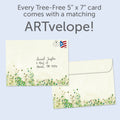Load image into Gallery viewer, The envelope for Tree-Free’s Father Courage card, along with the following text: “Every Tree-Free 5x7 card comes with a matching ARTvelope!”