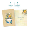 Load image into Gallery viewer, The cover and inside of Tree-Free’s Enjoy Your Journey Wedding Card card, along with the following text: “1 greeting card, 1 matching envelope”