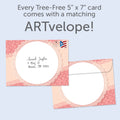 Load image into Gallery viewer, The envelope for Tree-Free’s Galentine card, along with the following text: “Every Tree-Free 5x7 card comes with a matching ARTvelope!”