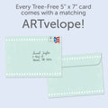 Load image into Gallery viewer, The envelope for Tree-Free’s My Favorite Dad card, along with the following text: “Every Tree-Free 5x7 card comes with a matching ARTvelope!”