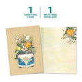 Load image into Gallery viewer, The cover and inside of Tree-Free’s Flower Van All Occasion Card card, along with the following text: “1 greeting card, 1 matching envelope”