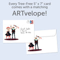 Load image into Gallery viewer, The envelope for Tree-Free’s Growing Old card, along with the following text: “Every Tree-Free 5x7 card comes with a matching ARTvelope!”