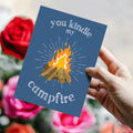Load image into Gallery viewer, Lifestyle image(s) featuring Tree-Free’s Kindle My Campfire Love Card card