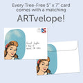 Load image into Gallery viewer, The envelope for Tree-Free’s Air Fryer card, along with the following text: “Every Tree-Free 5x7 card comes with a matching ARTvelope!”