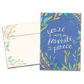 Load image into Gallery viewer, The cover of Tree-Free's Favorite Person Floral card, along with its matching envelope.