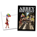 Load image into Gallery viewer, The cover of Tree-Free's Abbey Birthday card, along with its matching envelope.