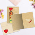 Load image into Gallery viewer, The inside of Tree-Free’s Hot Birthday card, with the cover and envelope in the background.