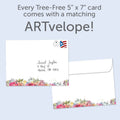 Load image into Gallery viewer, The envelope for Tree-Free’s Soul Sister card, along with the following text: “Every Tree-Free 5x7 card comes with a matching ARTvelope!”