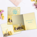 Load image into Gallery viewer, The inside of Tree-Free’s Can't Cope Cat card, with the cover and envelope in the background.