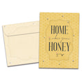 Load image into Gallery viewer, The cover of Tree-Free's Honey Home card, along with its matching envelope.