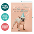 Load image into Gallery viewer, The cover of Tree-Free’s Favorite Things card with lines demonstrating its 5x7 dimensions, along with the following text: “100% PCW recycled paper, proudly made in the USA, sustainably printed on extra-thick card stock”