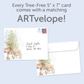 Load image into Gallery viewer, The envelope for Tree-Free’s Furry Family card, along with the following text: “Every Tree-Free 5x7 card comes with a matching ARTvelope!”