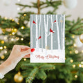 Load image into Gallery viewer, Lifestyle image(s) featuring Tree-Free's Christmas Cardinals Holiday Card card