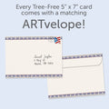Load image into Gallery viewer, The envelope for Tree-Free’s 12 Tribes Mosaic card, along with the following text: “Every Tree-Free 5x7 card comes with a matching ARTvelope!”