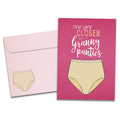 Load image into Gallery viewer, The cover of Tree-Free's Granny Panties Birthday Card card, along with its matching envelope.