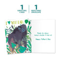 Load image into Gallery viewer, The cover and inside of Tree-Free’s Shoulder to Lean On card, along with the following text: “1 greeting card, 1 matching envelope”