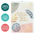 Load image into Gallery viewer, The cover of Tree-Free’s Immeasurable Loss card with lines demonstrating its 5x7 dimensions, along with the following text: “100% PCW recycled paper, proudly made in the USA, sustainably printed on extra-thick card stock”
