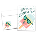 Load image into Gallery viewer, The cover of Tree-Free's Coolest Pop card, along with its matching envelope.