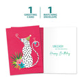 Load image into Gallery viewer, The cover and inside of Tree-Free’s Inner Party Animal card, along with the following text: “1 greeting card, 1 matching envelope”