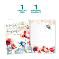 Load image into Gallery viewer, The cover and inside of Tree-Free’s In Small Things Support Card card, along with the following text: “1 greeting card, 1 matching envelope”