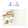 Load image into Gallery viewer, The cover and inside of Tree-Free’s Under His Wings Support Card card, along with the following text: “1 greeting card, 1 matching envelope”