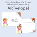 Load image into Gallery viewer, The envelope for Tree-Free’s Fabulous Flamingo card, along with the following text: “Every Tree-Free 5x7 card comes with a matching ARTvelope!”