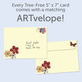 Load image into Gallery viewer, The envelope for Tree-Free’s Cats Know card, along with the following text: “Every Tree-Free 5x7 card comes with a matching ARTvelope!”
