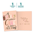 Load image into Gallery viewer, The cover and inside of Tree-Free’s Party With Cake Birthday Card card, along with the following text: “1 greeting card, 1 matching envelope”