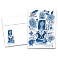 Load image into Gallery viewer, The cover of Tree-Free's Find Peace All Occasion Card card, along with its matching envelope.