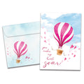 Load image into Gallery viewer, The cover of Tree-Free's Heart Soar card, along with its matching envelope.