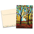Load image into Gallery viewer, The cover of Tree-Free's Season Of The Soul Thanksgiving Card card, along with its matching envelope.