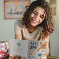 Load image into Gallery viewer, Lifestyle image(s) featuring Tree-Free’s One Day At A Time Get Well Card card