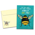 Load image into Gallery viewer, The cover of Tree-Free's Bee You card, along with its matching envelope.